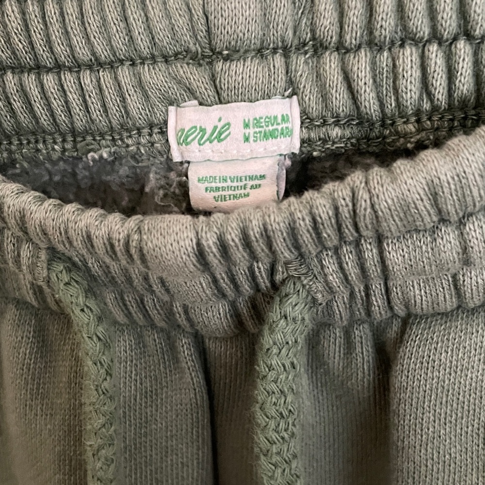 Size M Aerie Olive Joggers with Heart on Leg - Picture 2 of 8